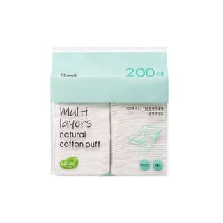 fillimilli - Multi Layers Natural Cotton Puff Jumbo, 200 pads, 100 g, 8809610480651