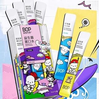 BOP - Probiotics Freshen Mouthwash Sanrio Limited Edition, Sanrio Mixed Fruit Flavor - (11ml x 15pcs), 221 g, 6972682694843