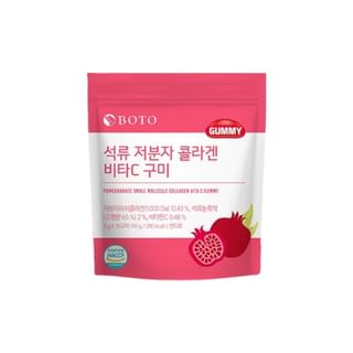 BOTO - Pomegranate Small Molecule Collagen Vita C Gummy, 3g x 30 gummies, 125 g, 8809240245934