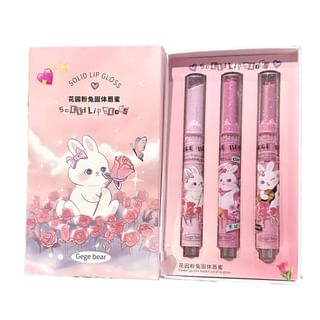 Gege Bear - Set of 3: Heart Shaped Lip Gloss (4-6), #Lip Gloss Set (4-6), 80 g, 6974191896749