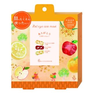 HONYARADOH - Osmanthus Yuzu Apple Hot Eye Care Mask, 6 pcs, 130 g, 4991936387746