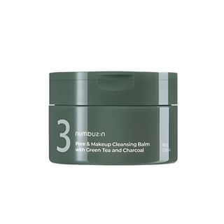 numbuzin - No.3 Pore & Makeup Cleansing Balm With Green Tea And Charcoal, 85g, 172 g, 8809652581644