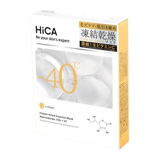 HiCA - Freeze-dried Essence Mask Niacinamide 15% + VC, 4 sheets, 80 g, 4571501174522