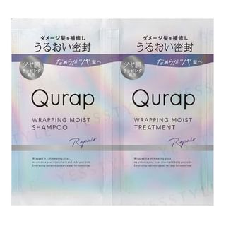 Qurap - Wrapping Moist Shampoo &Treatment Repair Trial Set, 10ml x 2, 20 g, 4582521687473