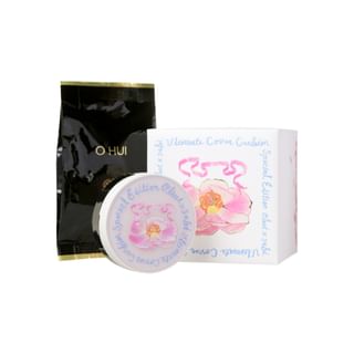 O HUI - Ultimate Cover Lifting Cushion 01 Milk Beige Set Flower Edition, 3 pcs, 287 g, 8809949493070
