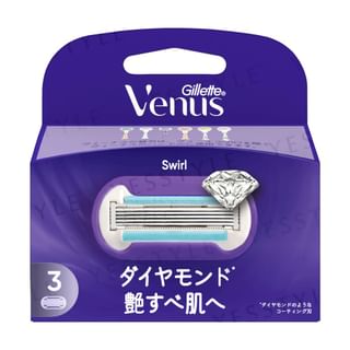 Gillette Japan - Venus Swirl Razor For Glossy Skin Body Blade, 3 pcs Refill, 30 g, 4987176160294