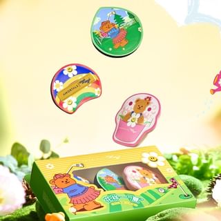 AMORTALS - Summer Flower Powder Puff Set Wiggle Wiggle Limited Edition, Puff Set (3pcs), 220 g, 6976416412840