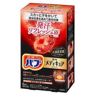Kao - Bub Medicure Sweat Refreshing Bath Salt Tablet, 6 pcs, 160 g, 4901301443557