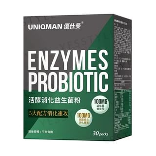 BHK’s - Uniqman Enzymes Probiotic Powder, 2g x 30 packs, 180 g, 4713051527643