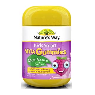 Nature’s Way - Kids Smart Vita Gummies Multi-Vitamin + Vegies, 60 pastilles, 200 g, 9314807022839