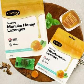 COMVITA - Soothing Manuka Honey Lozenges, 500g - Zesty Lemon Flavour, 600 g, 9400501003639