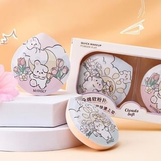 MANSLY - Cute Cloud Soft Powder Puff, Set (2pcs), 40 g, 6902644000627