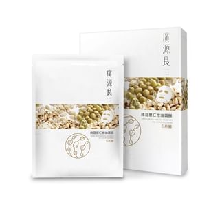 Kuan Yuan Lian - Mung Bean & Beadlike Bran Oil-Control Mask, 5 pcs, 180 g, 4714566063824