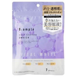 Cosmetex Roland - B:ample Vital White Beauty Serum Mask Enrich, 7 pcs, 100 g, 4936201108848