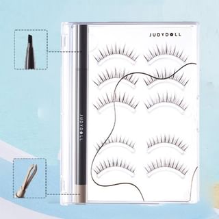 Judydoll - Eyelashes & Adhesive Eyeliner Kit, #Eyelashes Set - 1pc, 104 g, 6976436773730