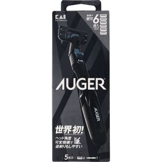 KAI - AUGER System Razor Combo Pack Body & 6 Blade, 1 Set, 110 g, 4901331002007