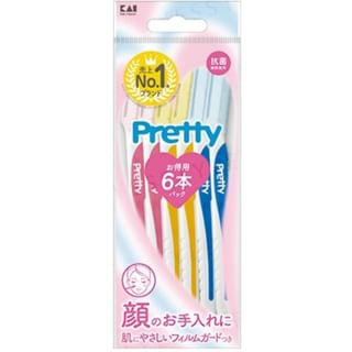 KAI - Pretty Face L Razor, 6 pcs, 50 g, 4901331001918
