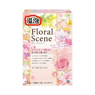 EARTH - ONPO Warm Foam Floral Scene Bath Tablet, 12 pcs, 520 g, 4901080213310