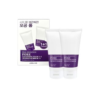LEBELAGE - Real Sensation Pore Cleansing Foam Set, 2 pcs, 365 g, 8809445618823