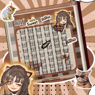 lishu - Cat Ears Pure Desire Self-Adhesive False Eyelashes, 1 box (48pcs), 30 g, 