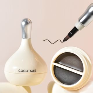 GOGO TALES - Longwear Two-tone Eyeliner Gel, #G01 Black + Coffee Brown - 9g, 50 g, 6976447662788