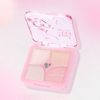 VEECCI - Pump Up Stereoscopic 4 Colors Highlight Palette, G03# Strawberry Puff - 5.3g, 50 g, 6977487730598