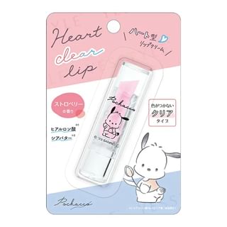 CRUX - Sanrio Pochacco Clear Heart Lip, Strawberry - 1 pc, 50 g, 4550451155478