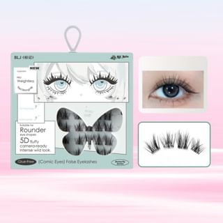 BLJ - Comic Eyes Glue-free False Eyelashes - HD02, #HD02 Wild Punk (11-13mm), 53 g, 6975912618183