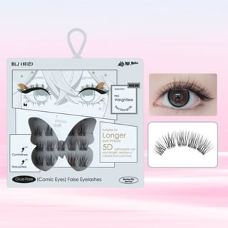 BLJ - Comic Eyes Glue-free False Eyelashes - HD03, #HD03 White Moon (9-12mm), 53 g, 6975912618329