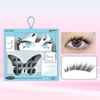 BLJ - Comic Eyes Glue-free False Eyelashes - HD04, #HD04 Miss Wavy (9-13mm), 53 g, 6975912615779