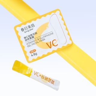 Spring letter - Vitamin C & Glutathione Gel Facial Mask, 1pc (200mg & 4.8g), 45 g, 6974457551399