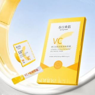 Spring letter - Vitamin C & Glutathione Gel Facial Mask (5pcs), 5pcs (200mg & 4.8g), 80 g, 6974457551382
