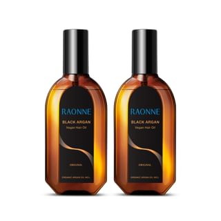 RAONNE - Black Argan Vegan Hair Oil Duo Set, 100ml x 2 pcs, 500 g, 8809471520107