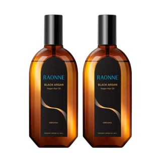RAONNE - Black Argan Vegan Hair Oil Jumbo Duo Set, 250ml x 2 pcs, 1000 g, 8809353539234