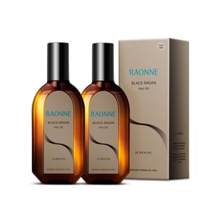 RAONNE - Black Argan Hair Oil 2X Rich Oil Duo Set, 100ml x 2 pcs, 500 g, 8809980440002
