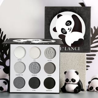 DE’LANCI - 9 Colors Black Smoky Eyeshadow Palette, #Panda Palette - 20g, 100 g, 6970936230274