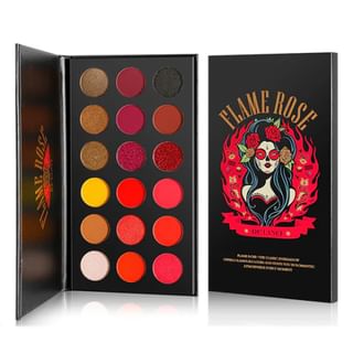 DE’LANCI - 18 Colors Eyeshadow Palette - Flame Rose, #Flame Rose - 17.28g, 200 g, 