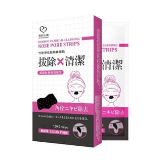 My Scheming - Bamboo Charcoal Cleansing Nose Pore Strips, 12 pcs, 70 g, 4713410997643