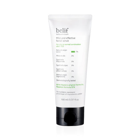 belif, MILD AND EFFECTIVE FACIAL SCRUB