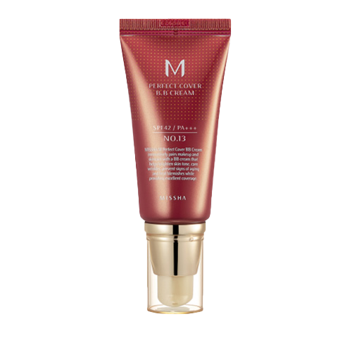 MISSHA, M PERFECT COVER BB CREAM SPF42 PA+++, 13 BRIGHT BEIGE