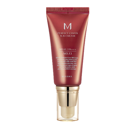 MISSHA, M PERFECT COVER BB CREAM SPF42 PA+++, 13 BRIGHT BEIGE