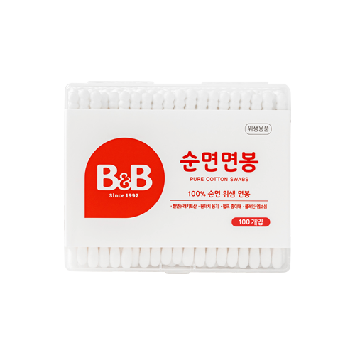 B&B, COTTON SWABS FOR BABY (SQUARE)(100EA)