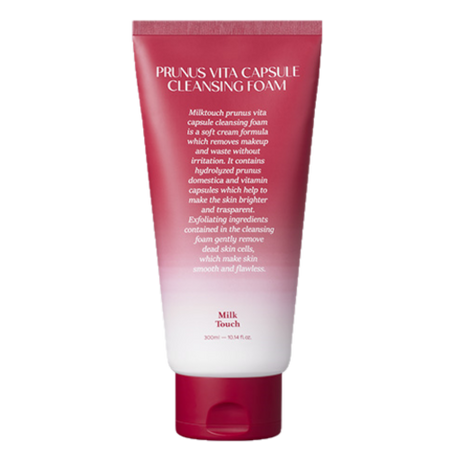 MILKTOUCH, PRUNUS VITA CAPSULE CLEANSING FOAM 300ML