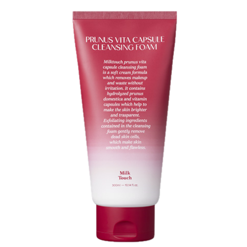 MILKTOUCH, PRUNUS VITA CAPSULE CLEANSING FOAM 300ML