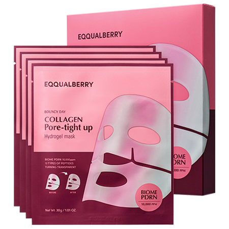 EQQUALBERRY, COLLAGEN PORE-TIGHT UP HYDROGEL MASK (30G*4EA)