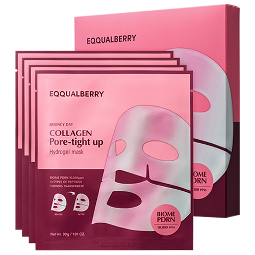 EQQUALBERRY, COLLAGEN PORE-TIGHT UP HYDROGEL MASK (30G*4EA)