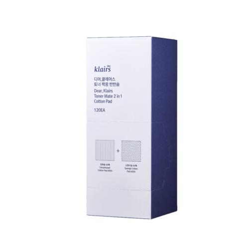 dear, klairs, TONER MATE 2 IN 1 COTTON PAD (120EA)