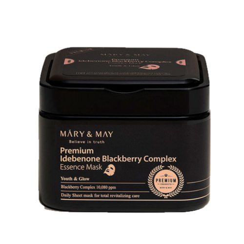 MARY&MAY, PREMIUM IDEBENON BLACKBERRY COMPLEX AMPOULE MASK (20EA)250G