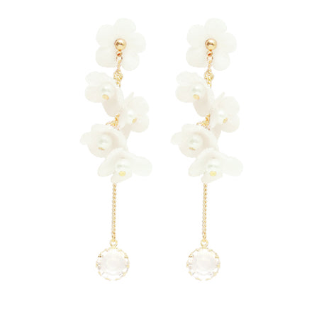 WING BLING, BLOOMING SOON EARRING OR CLIP-ON EARRING, BLOOMING SOON IVORY CLIP ON EARRING