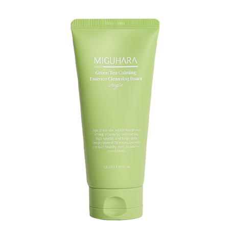 MIGUHARA, GREEN TEA CALMING ESSENCE CLEANSING FOAM ORIGIN 120ML